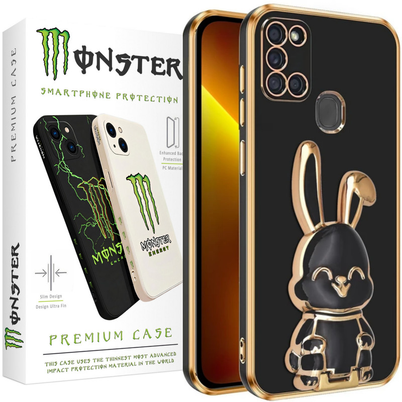 کاور مانستر مدل Magic rabbit-1 مناسب برای گوشی موبایل سامسونگ Galaxy M31 به همراه پایه نگهدارنده