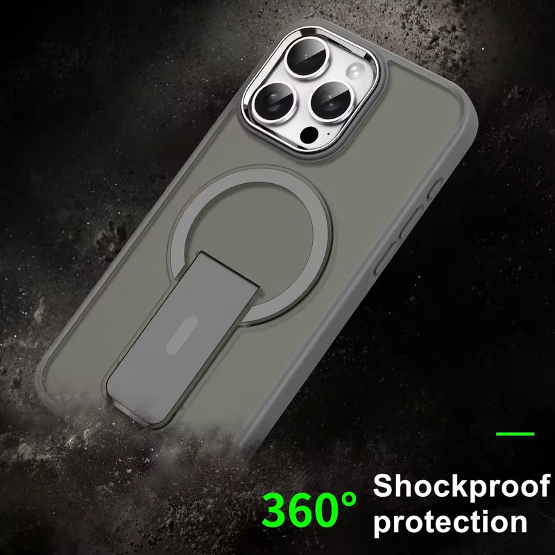 کاور آیرون من مدل kick stand مناسب برای گوشی موبایل اپل Iphone 16 Pro