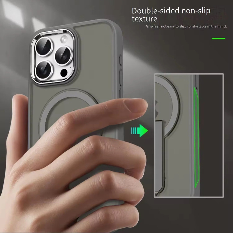 کاور آیرون من مدل kick stand مناسب برای گوشی موبایل اپل Iphone 16 Pro